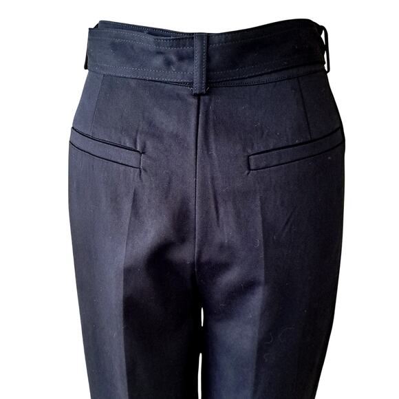 7 For All Mankind Black High Waist Wide Leg Pant Small Belted Business Casual - Picture 5 of 10